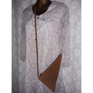 Aquatalia MIA Genuine Suede Crossbody Geometric Crossbody Bag Purse